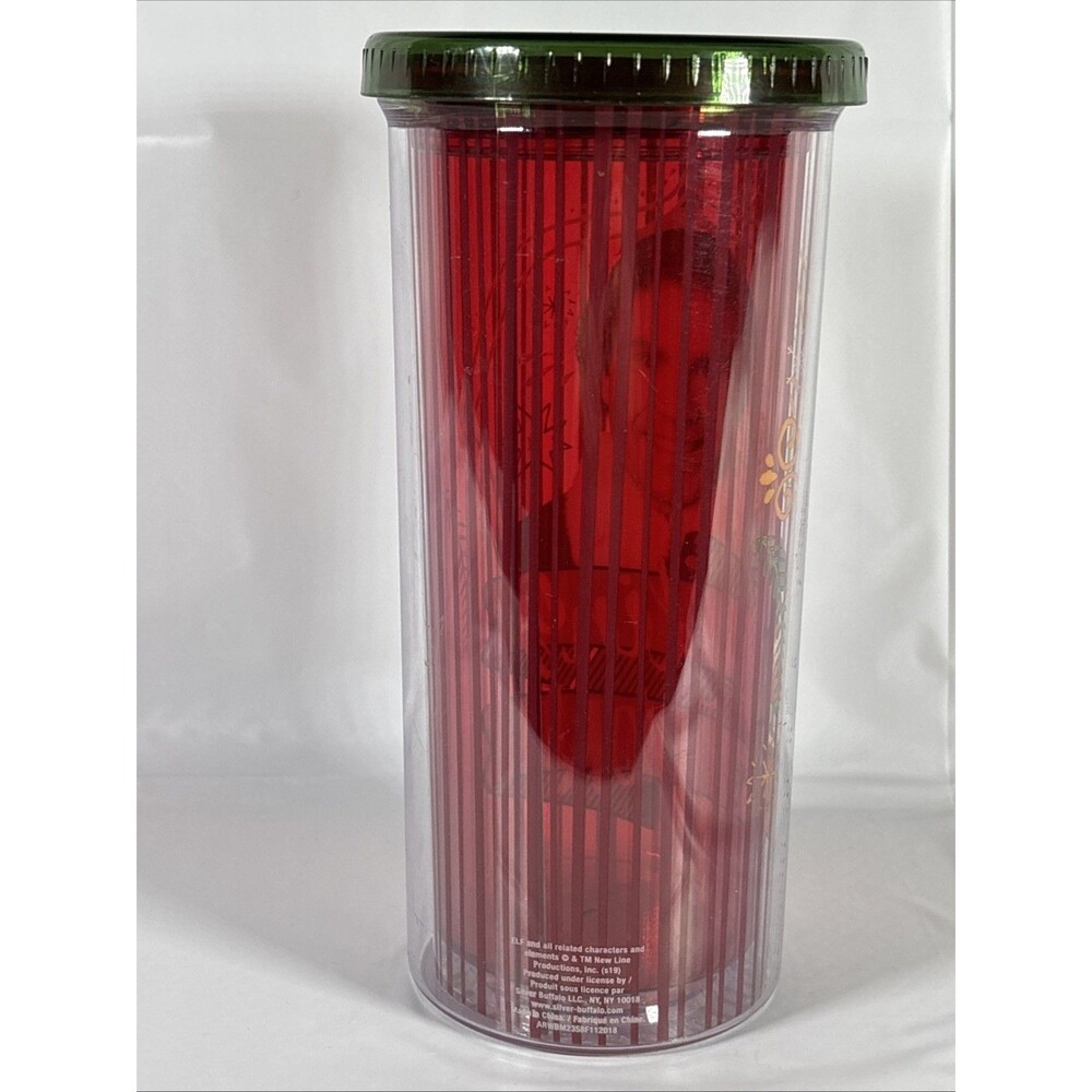 Buddy Elf Tumbler "Smiling Is My Favorite" • Will Ferrell • Red/Green Travel Cup - Picture 3 of 7
